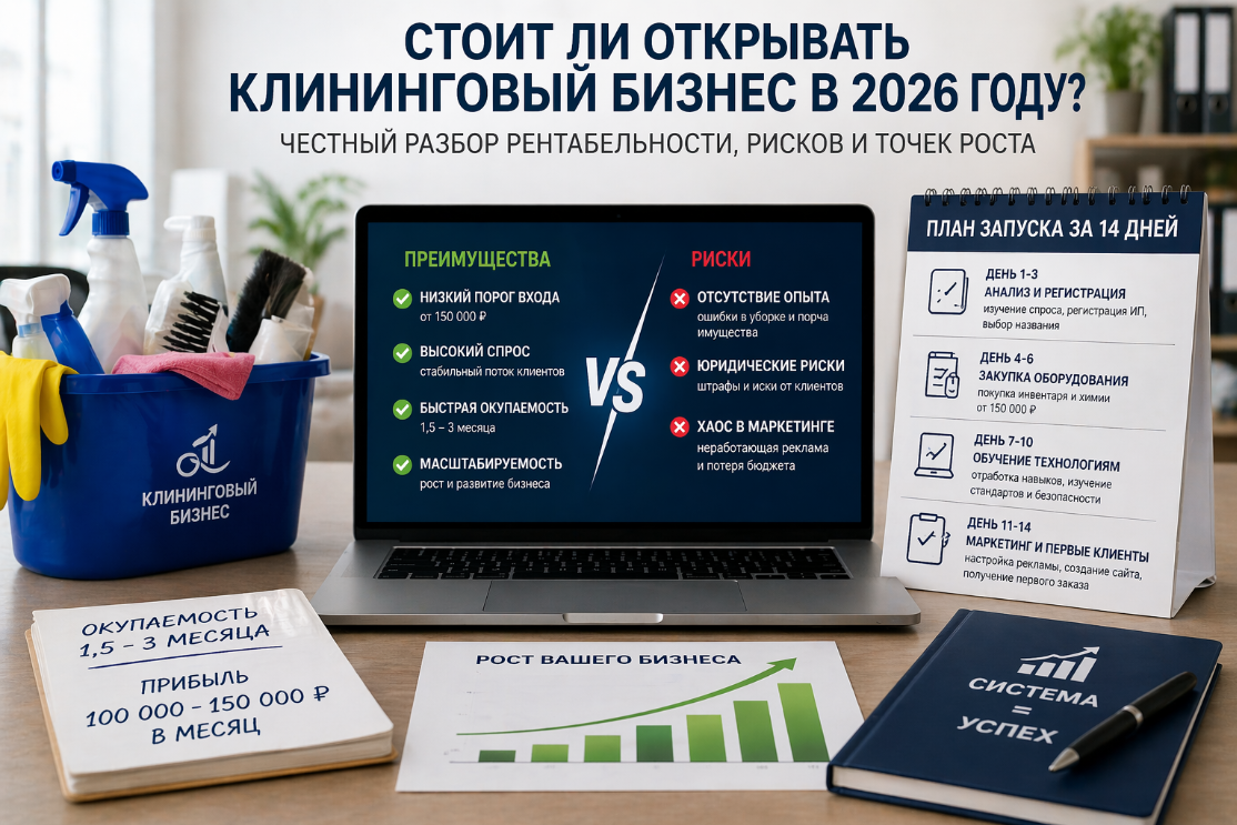 Стоит ли открывать клининговый бизнес в 2026 году?