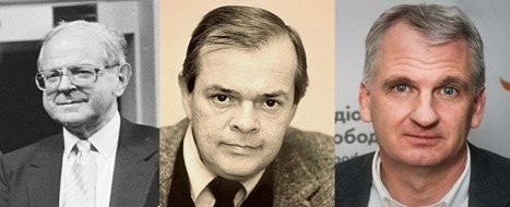 Создатели мифа о «голодоморе» Роберт Конквест, Джеймс Мейс и Тимоти Снайдер. Фото из открытого доступа