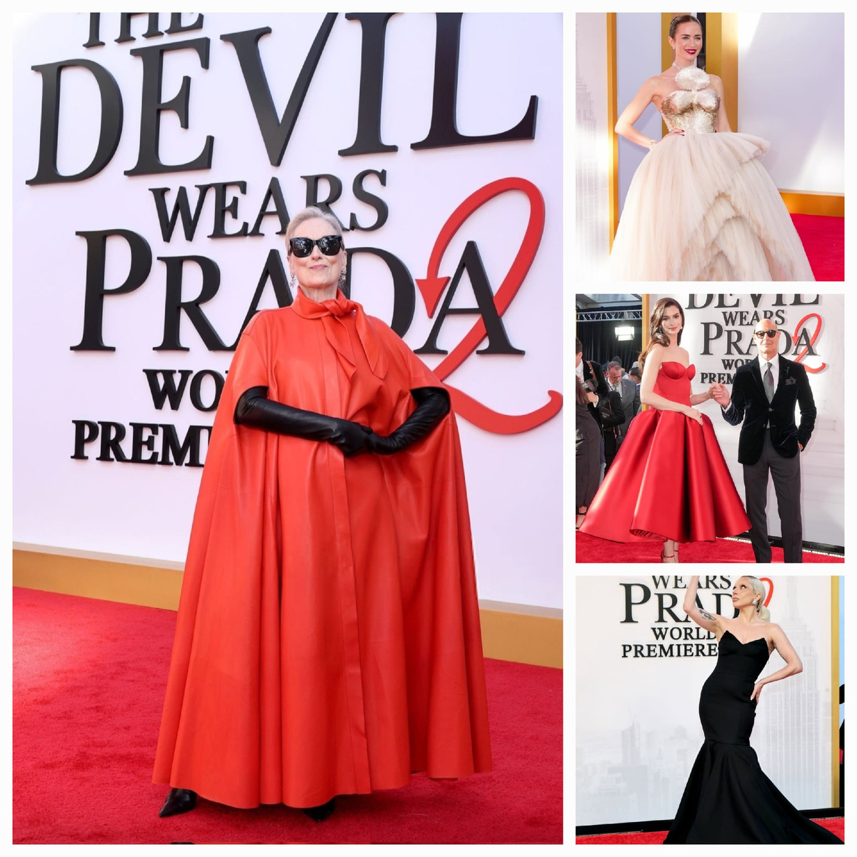 Образы с премьеры "Дьявол носит Prada 2" в Нью-Йорке. Материал: Getty Images и Madame Figaro.