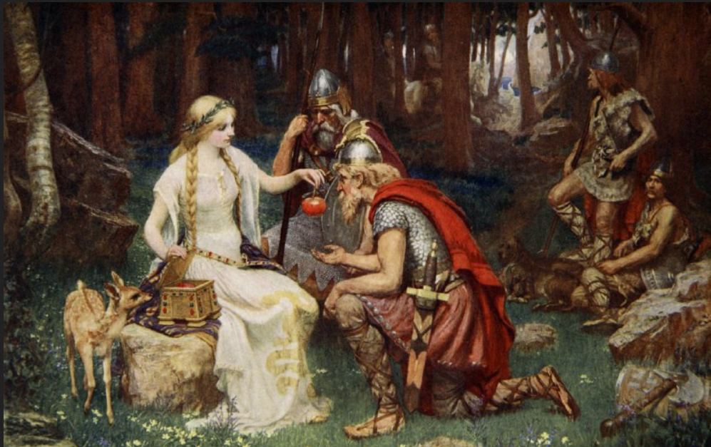Джеймс Дойл Пенроуз. «Идунн и яблоки» (1890) 