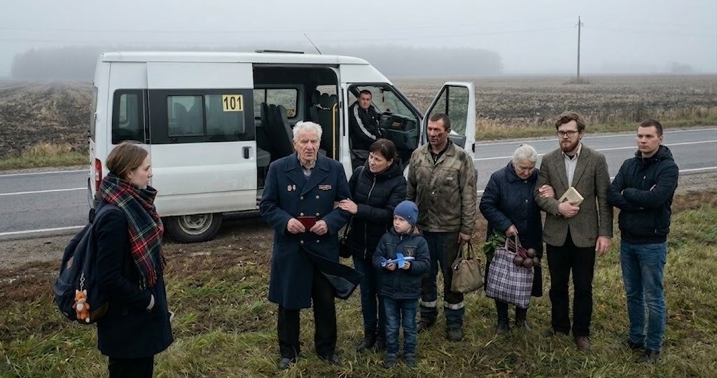 – Я сказал выходи, дед! Шофёр маршрутки высадил старика-ветерана в поле. Пассажиры вышли все