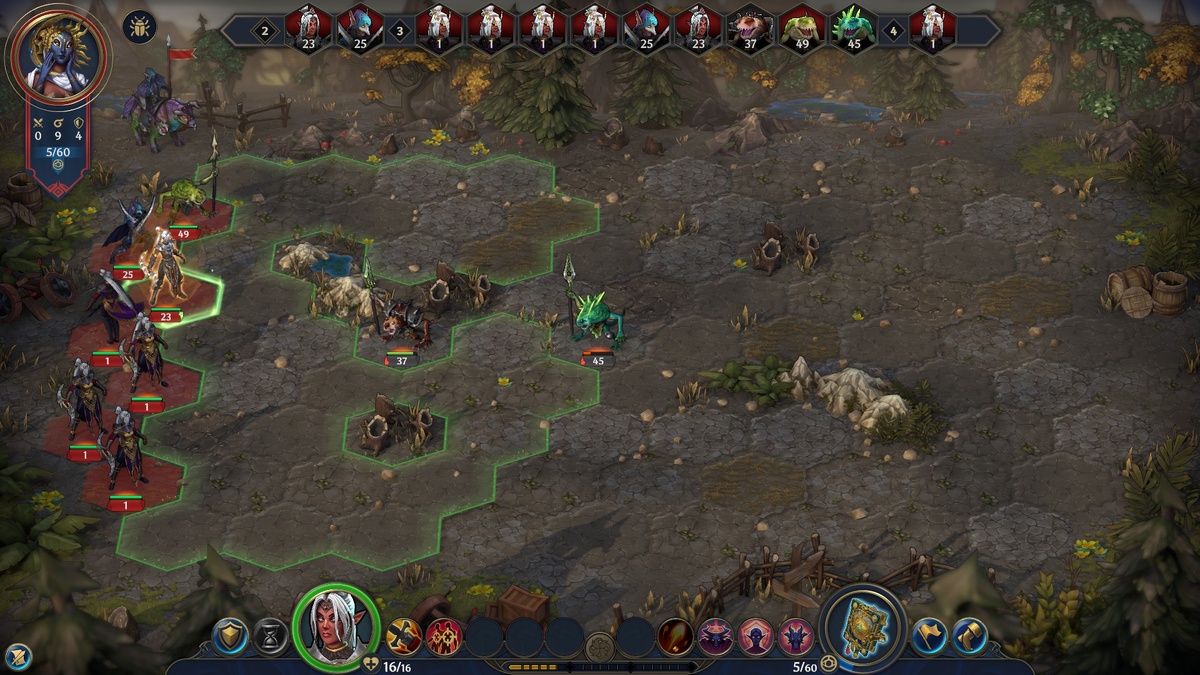 Со временем троглодиты тоже придвинулись — они стали ещё ближе не столько к единичкам танцовщиц, сколько к основным отрядам. Большего они не добьются: основной отряд яшмовых танцовщиц добьёт обоих под дерйовским "Избранником Арины" за 1 присест!