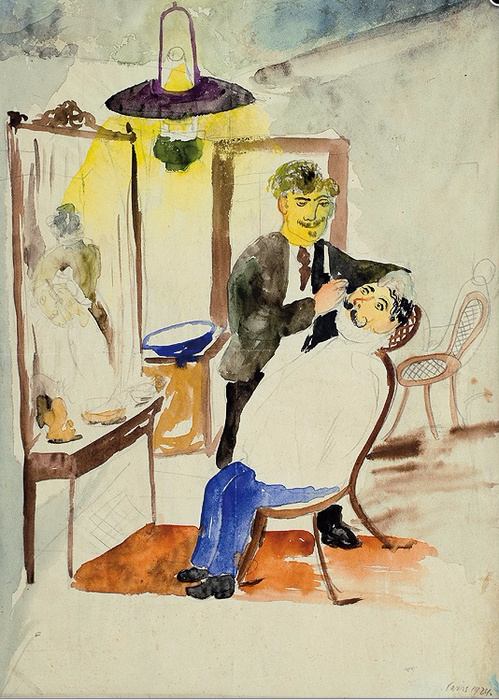 Marek Wlodarski - At the Barber (1924)