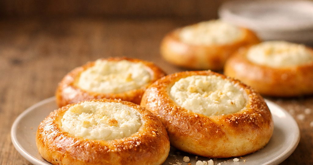 Ватрушка с творожной начинкой — нежные, воздушные, и в меру сладкие.