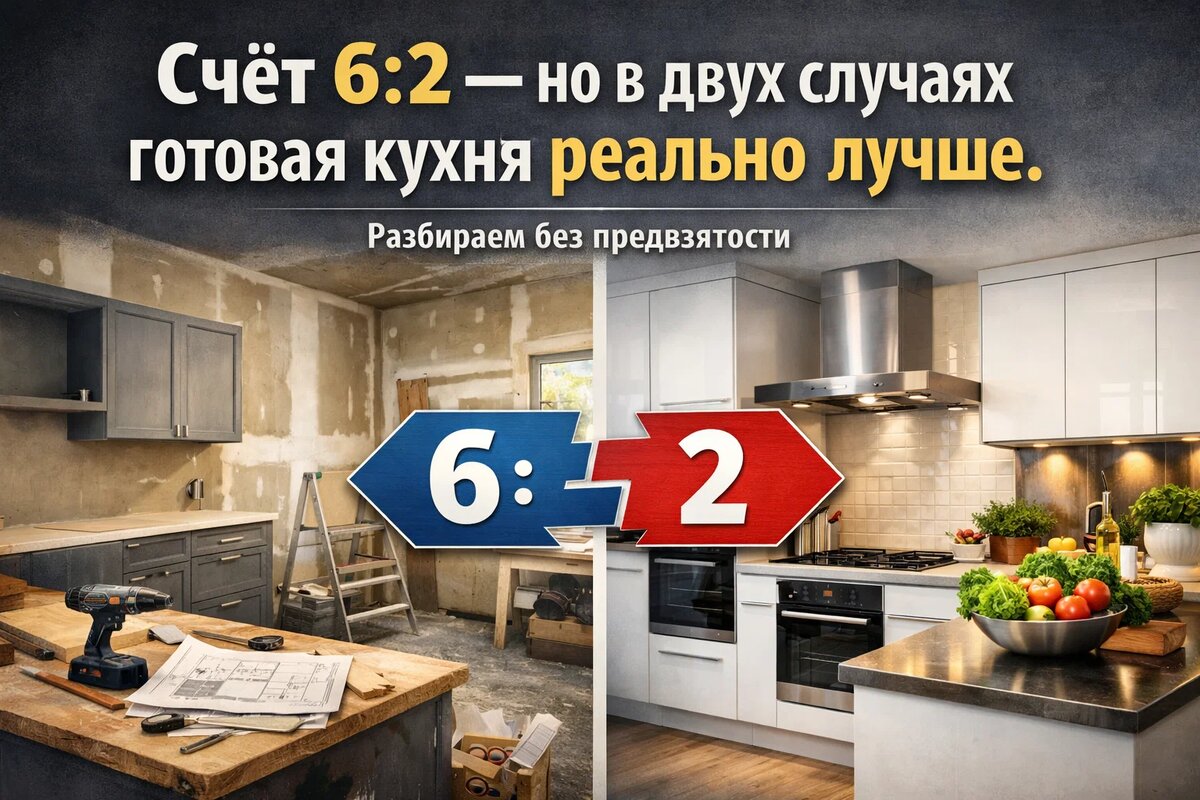 Кухня на заказ vs готовый гарнитур из магазина: честное сравнение по 8 параметрам