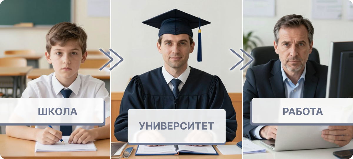 Стандартная схема получения профессии.