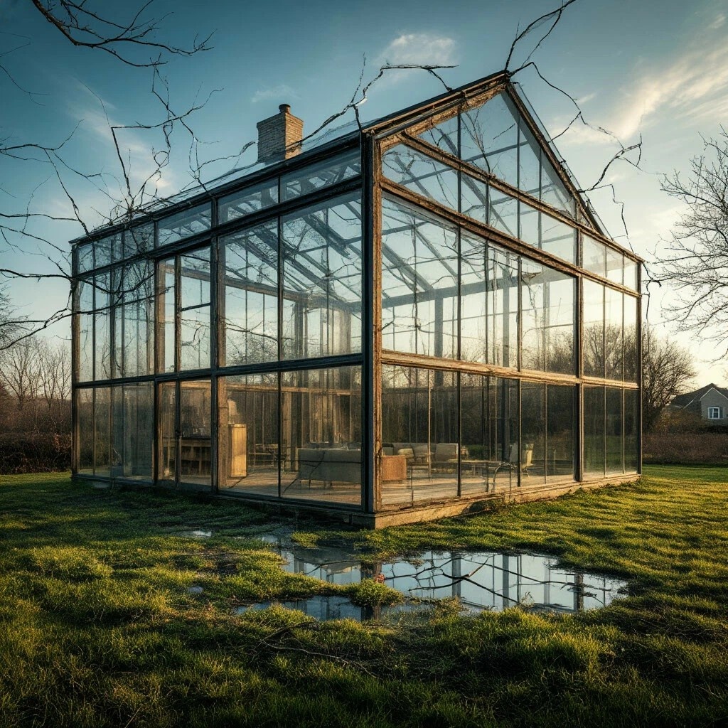 Сам себе построил дом из стекла. Сам в него зашёл.