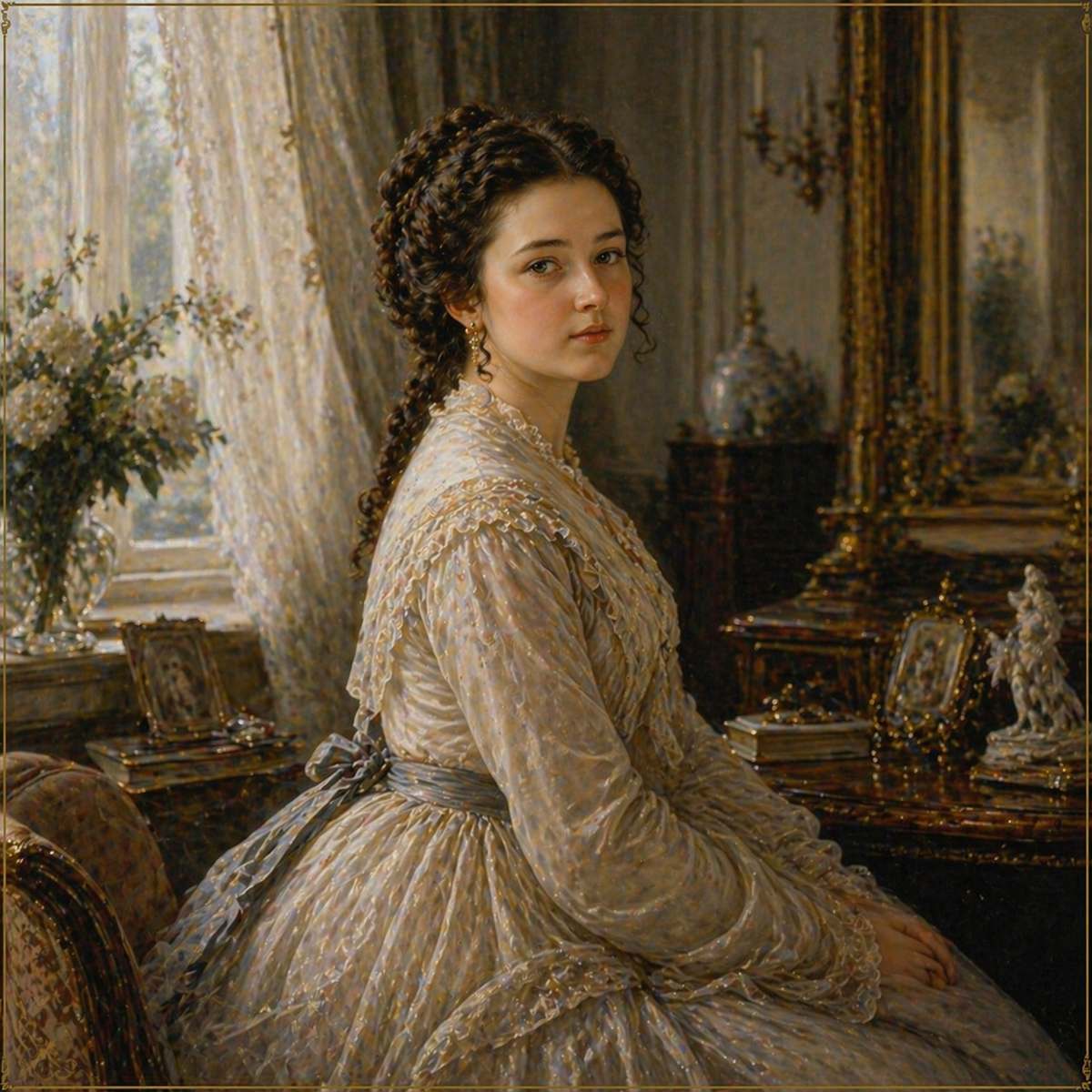 Юная Варвара дома