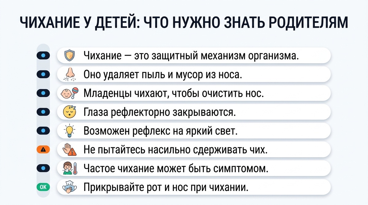 Чихание у детей: что важно знать родителям  📷

