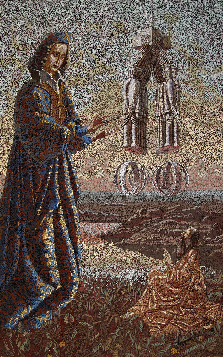 "Видение Иезекииля" (вариант картины), 75х47 см, холст, масло, 2006-2009 гг. Автор - Алексей Акиндинов.