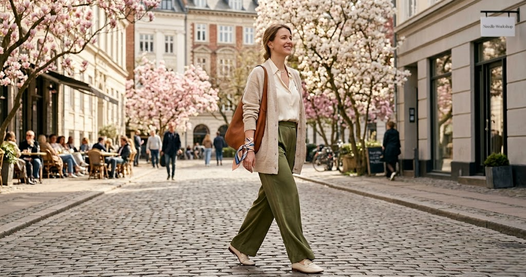 Как сочетать вязаные аксессуары с верхней одеждой весной 2026