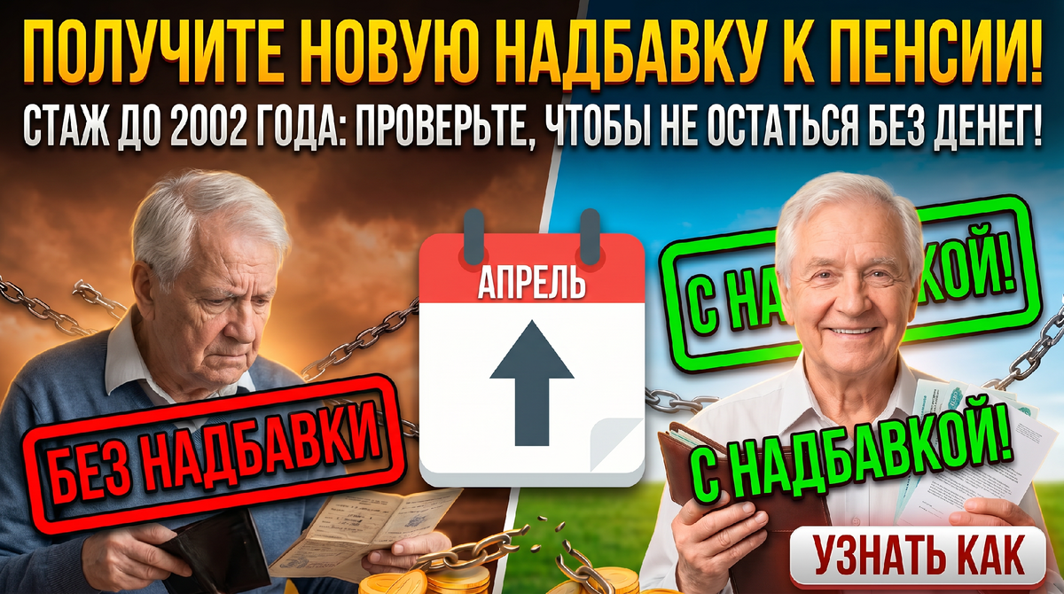 Получите новую надбавку к пенсии: пенсионерам со стажем до 2002 года проверьте, чтобы не остаться без надбавки