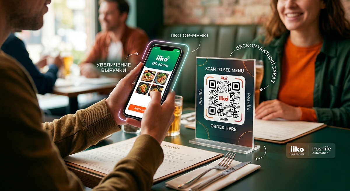 Пример размещения qr меню