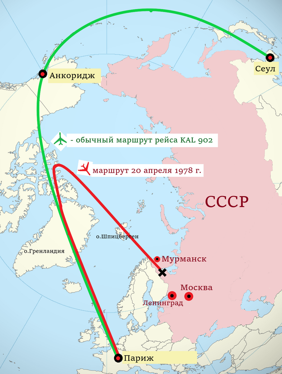 Схема полета рейса 902