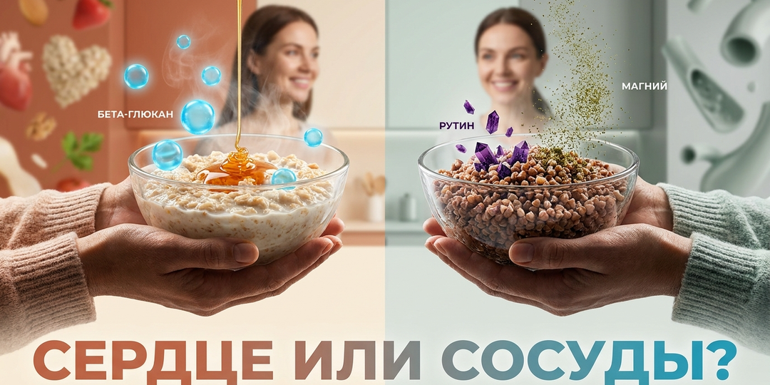 Почему овсянку называют лекарством для сердца, а гречку - для сосудов