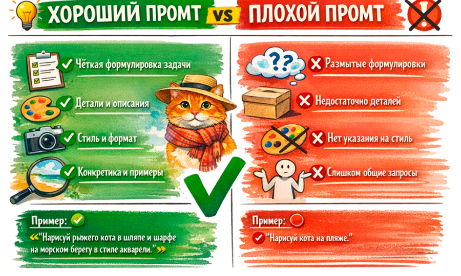 Как составить промт для нейросети, чтобы она вас поняла
