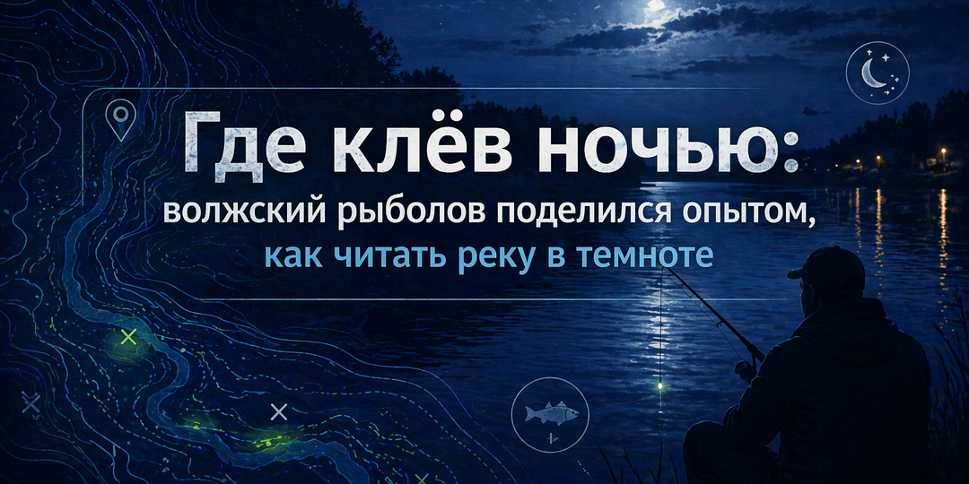 Где клёв ночью: волжский рыболов поделился опытом, как читать реку в темноте