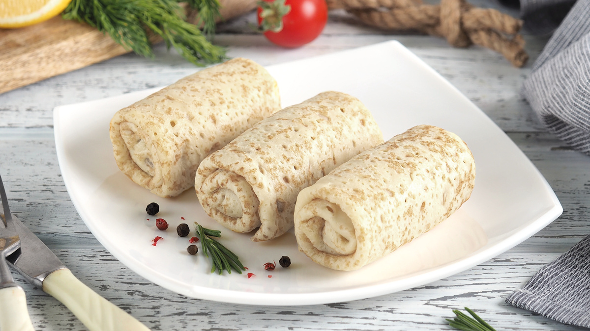 Замороженный полуфабрикат — Блинчики с мясом | ТМ ЕРМОЛИНО