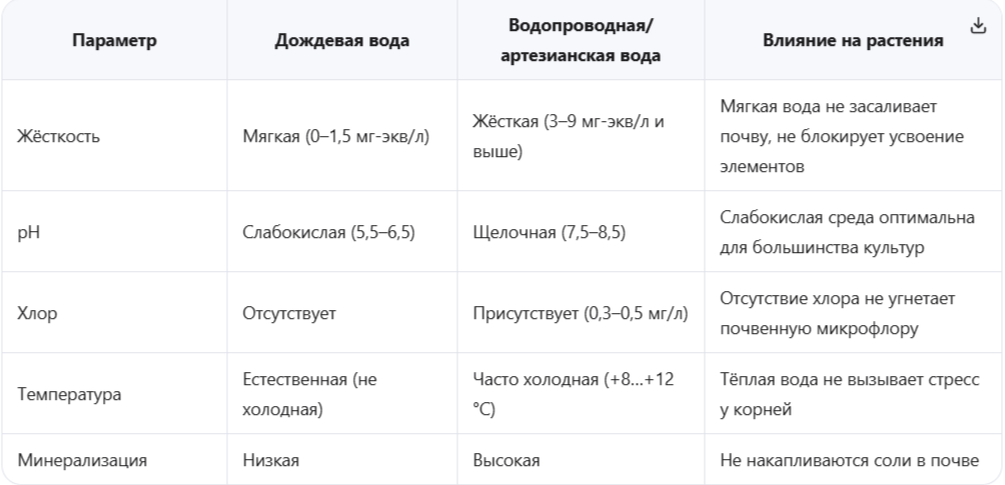 Преимущества дождевой воды для растений