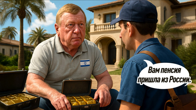    Кстати, да. Пенсию российскую Анатолий Борисович получает. Коллаж Царьграда.