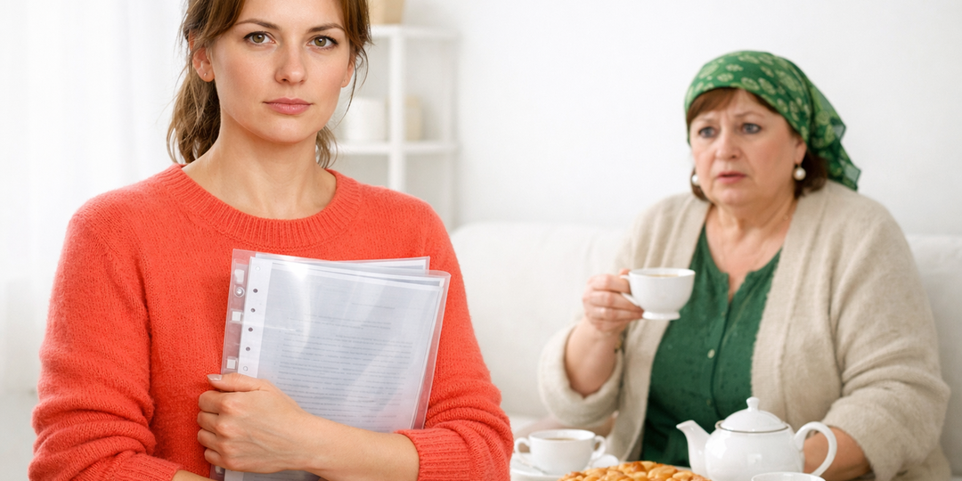 Мать ушла от мужа ко мне «насовсем». Я сменила замки