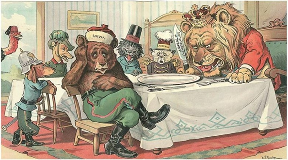 Карикатура Первой мировой Фото из открытого доступа