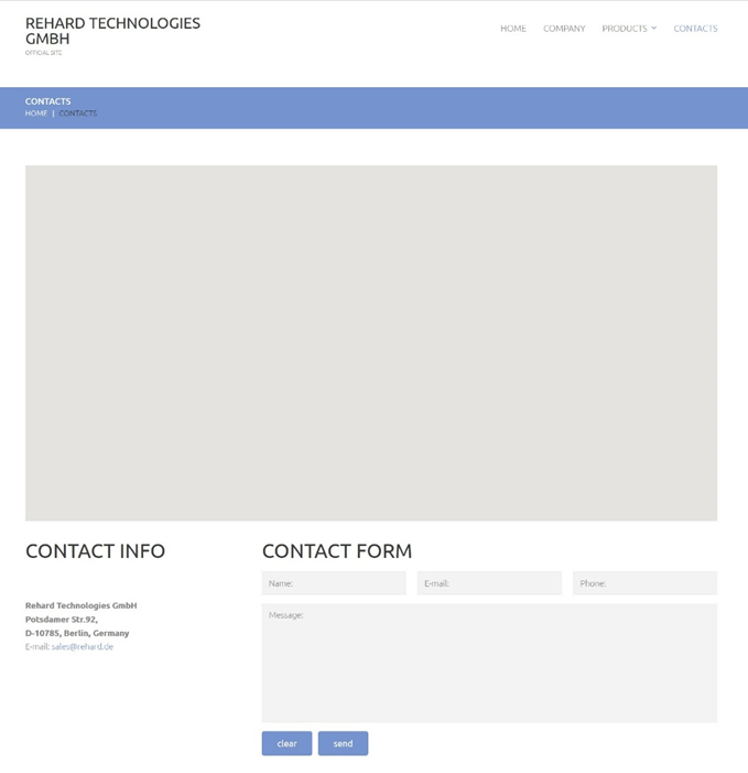 контакты компании Rehard Technologies GmbH производителя ортопедической обуви ОРТМАНН