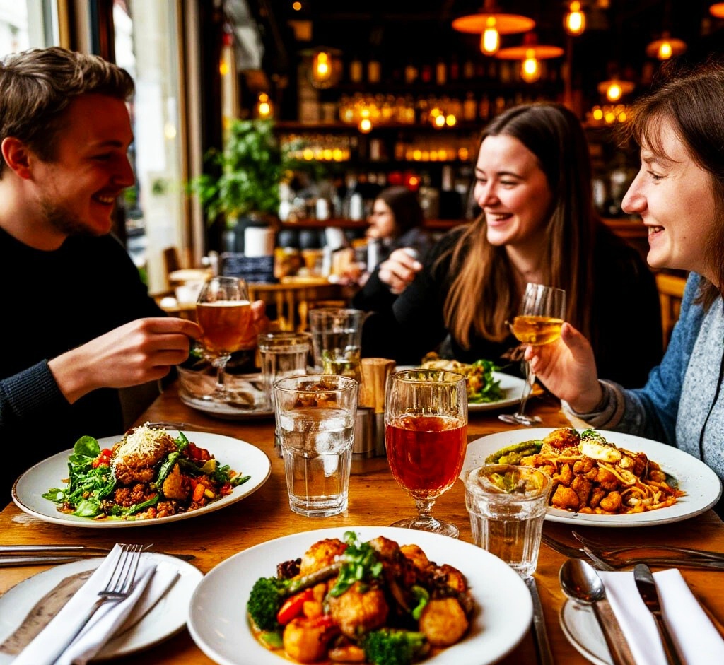 Очень сытное застолье