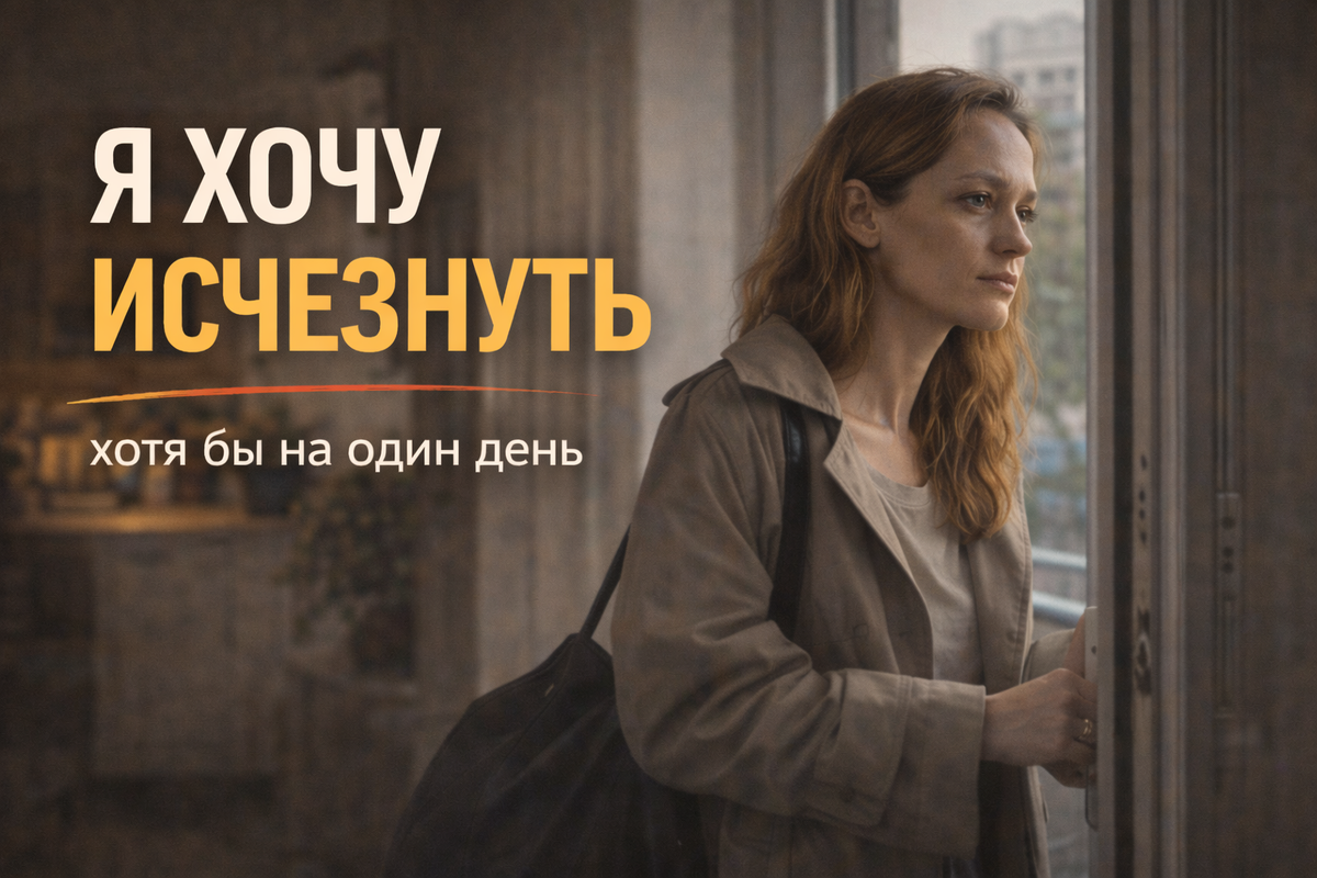 Желание сбежать из своей жизни — не всегда про развод или другого человека. Иногда это просто усталость от роли, в которой нельзя выдохнуть.