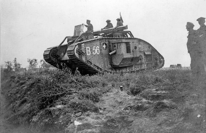 Британский танк Мк.V. /Фото: en.wikipedia.org.