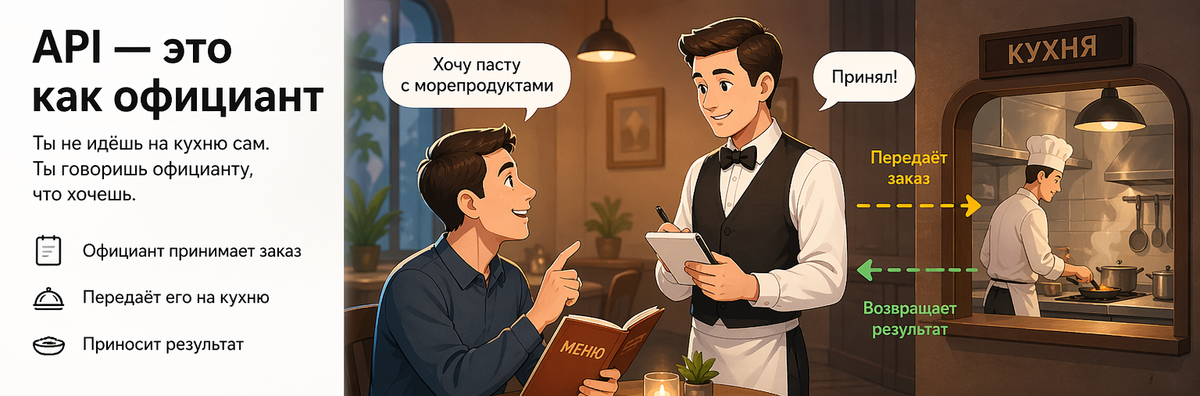 API — как официант между тобой и системой