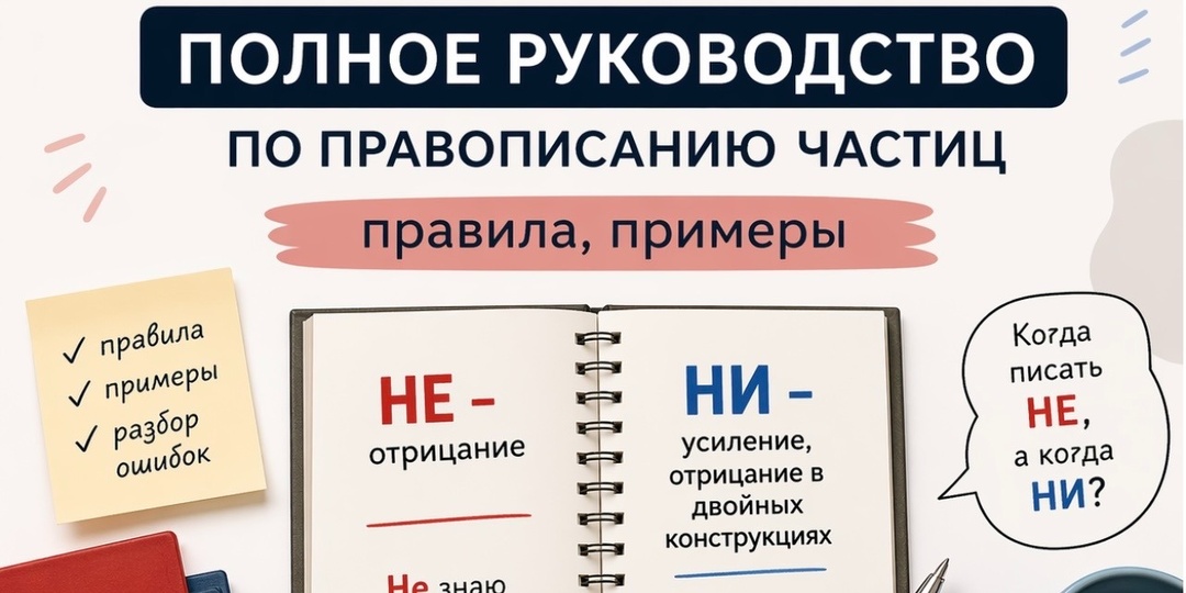 Не или Ни? Полное руководство по правописанию частиц: правила, примеры
