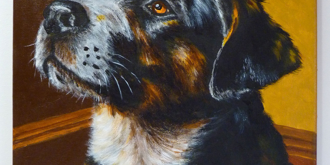 Картина "Верный друг", акрил, холст