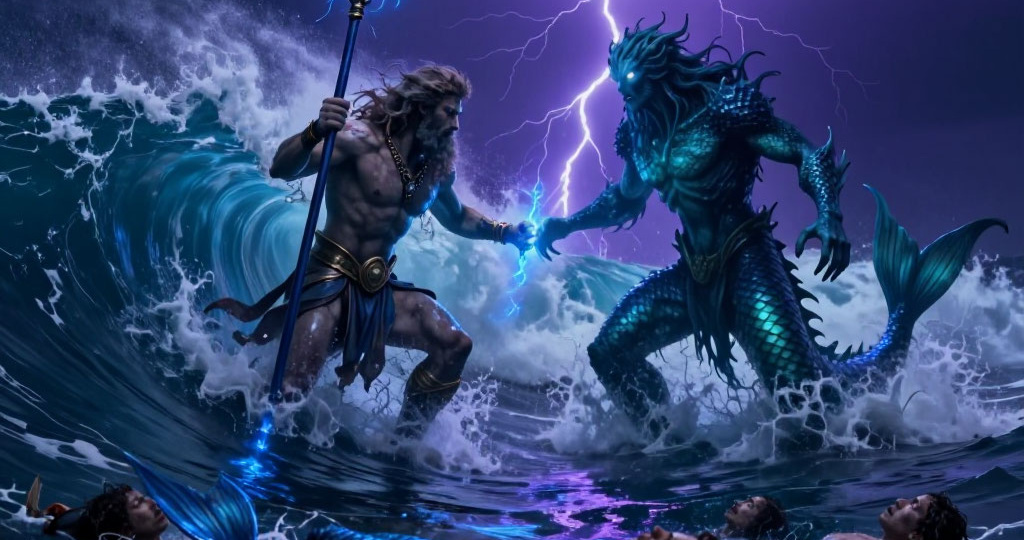 Посейдон (трезубец и цунами) vs Водяной (дух омута): кто топит пьяных рыбаков? Тайные силы глубин