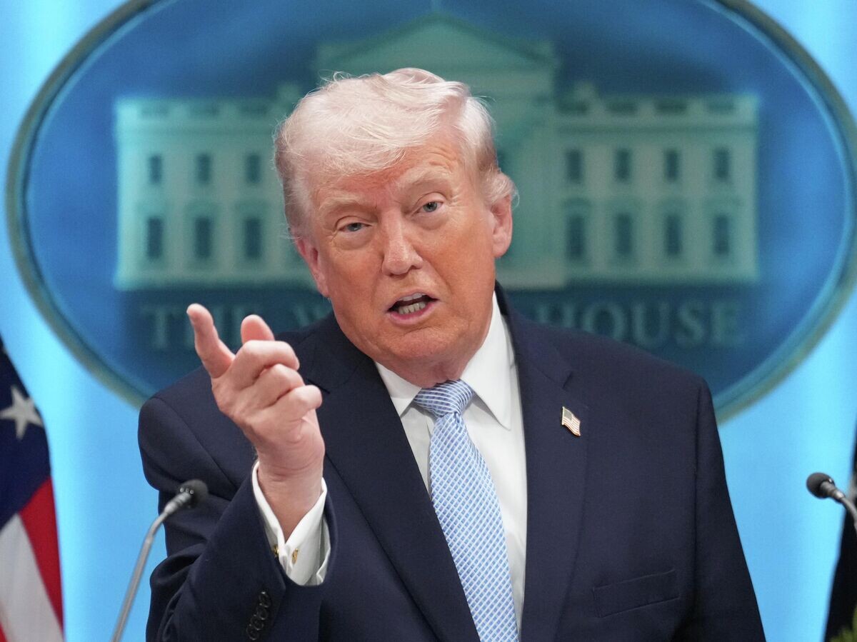    Президент США Дональд Трамп на пресс-конференции | © AP Photo / Mark Schiefelbein