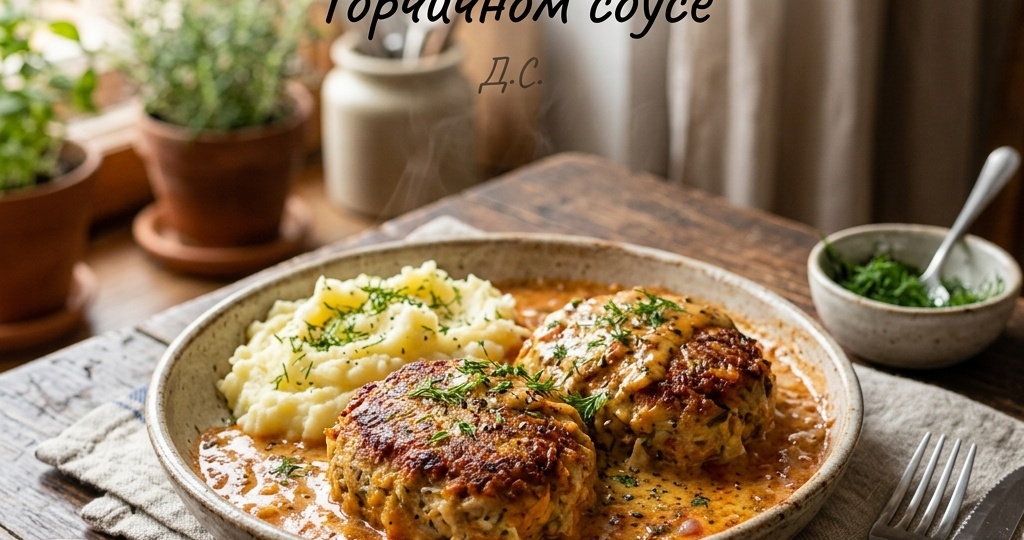 Ленивые голубцы-котлеты в сметанно-томатно-горчичном соусе