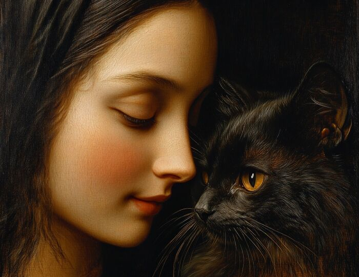 10 портретов, на которых люди и кошки наконец-то равны: цифровая магия Хуана Бруфаля