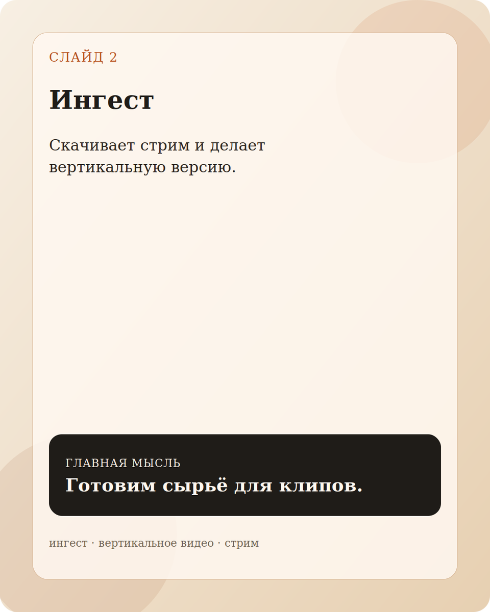      Готовим сырьё для клипов.