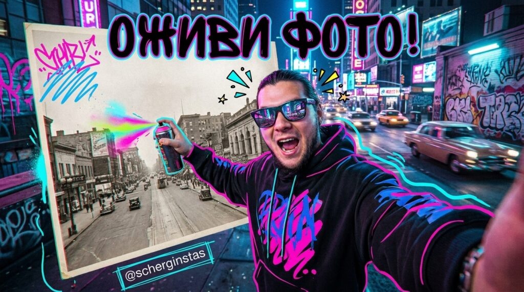    Результат оживления старого черно-белого снимка schergin