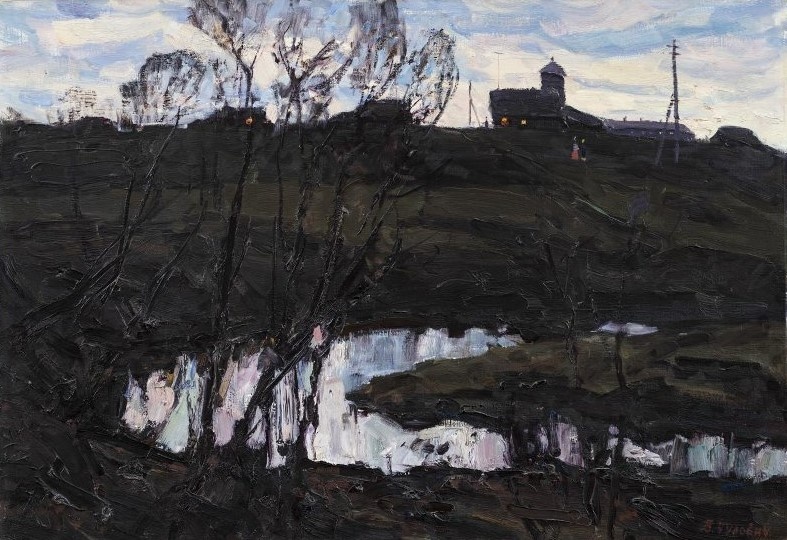 В.Н.Чулович. Подмосковные сумерки. 1950-е. Дальневосточный художественный музей г. Хабаровск.