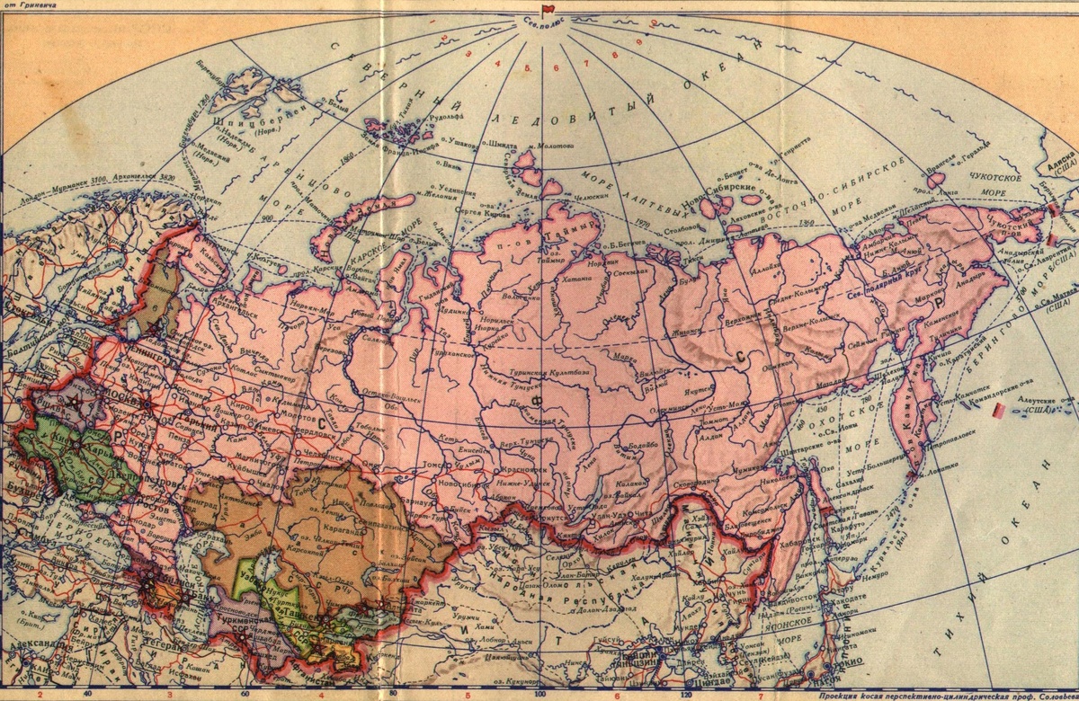 Политическая карта СССР