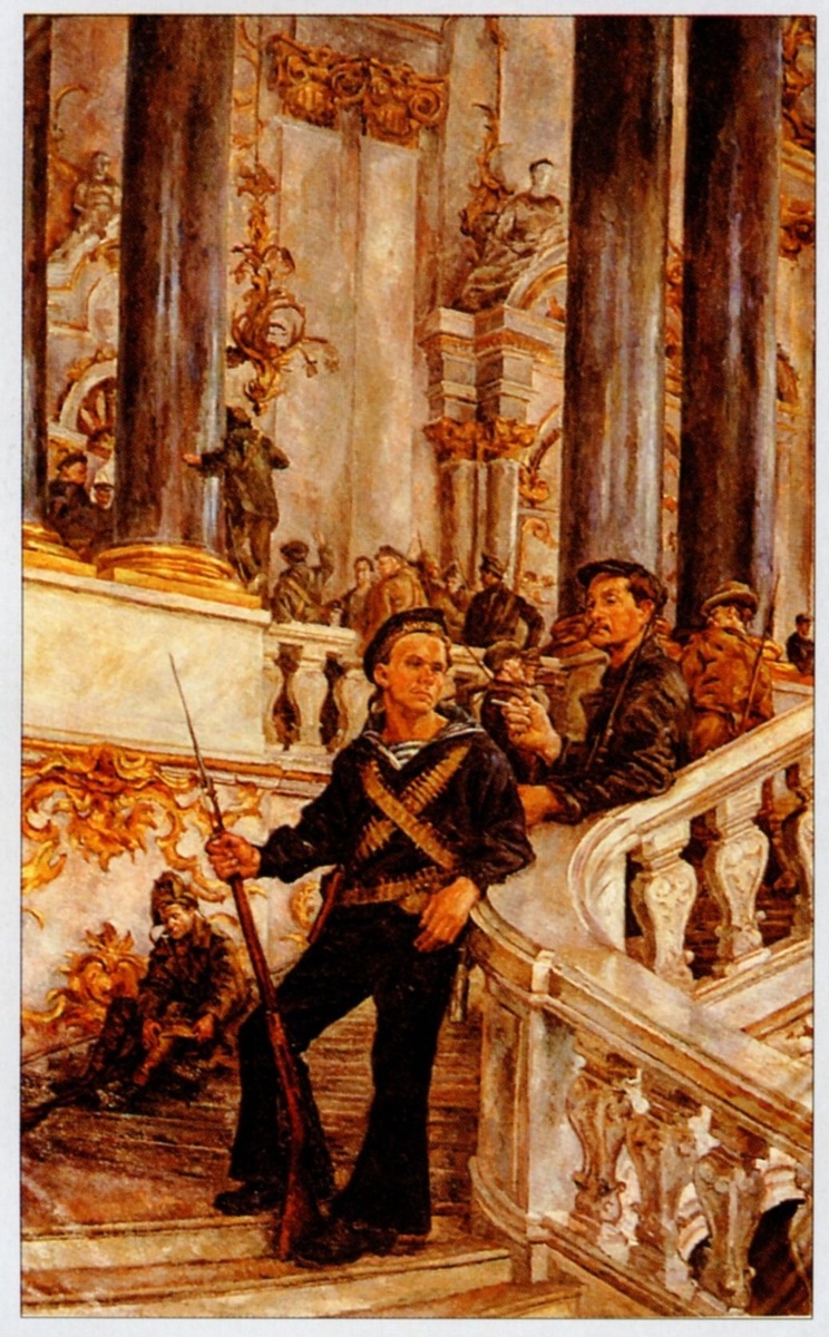    А.А. Осмеркин. Красная гвардия в Зимнем дворце / Фото: из архива журнала "Родина"