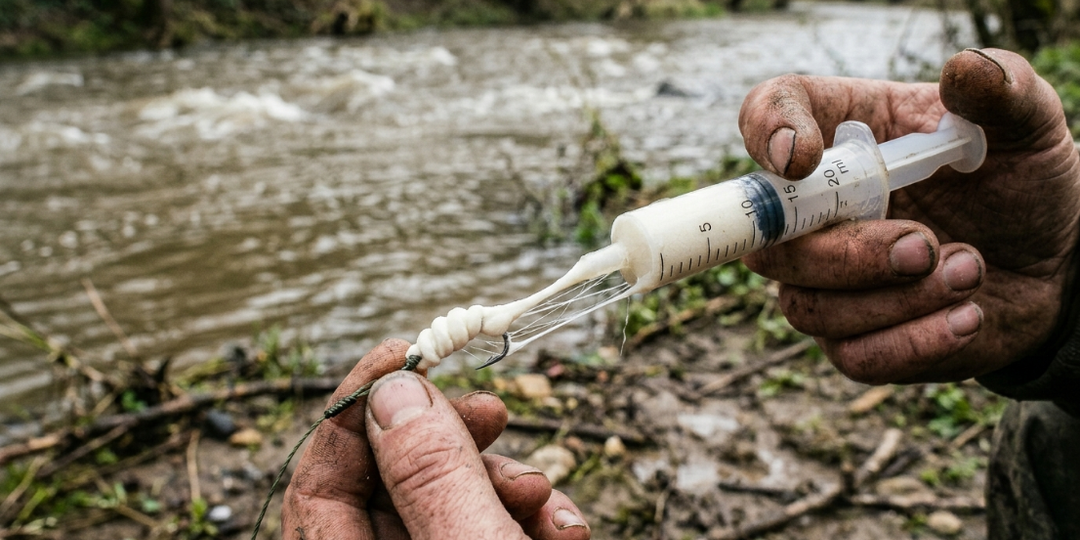 Секрет речной "болтушки", которая держится на крючке 10 минут при любом течении (без варки и муки)