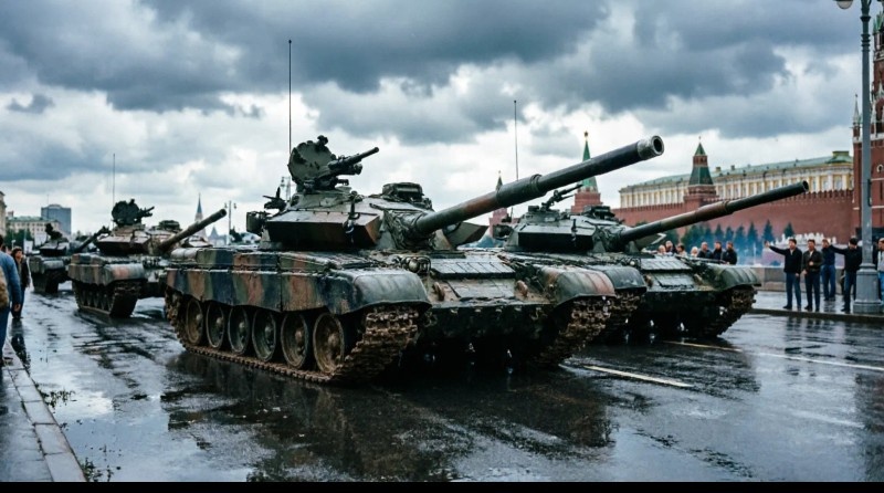 19 августа 1991г.Танки на улицах Москвы