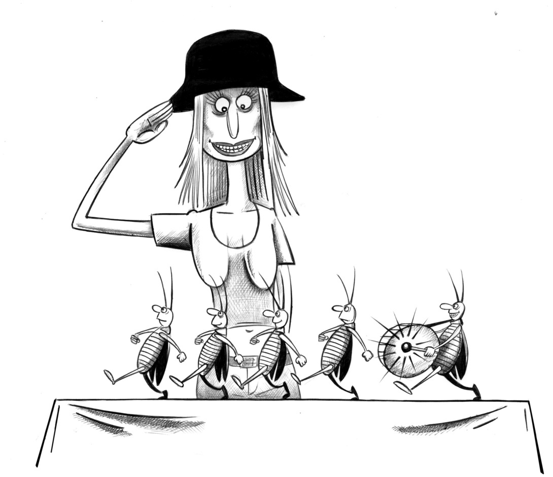 "Машенька" (намёк на мелок) и её тараканы.