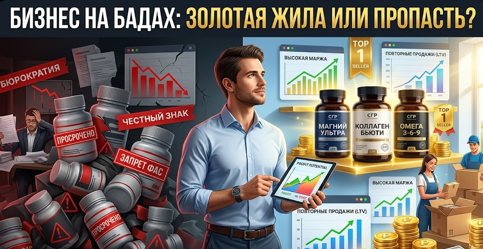 Вся правда о бизнесе на БАДах. Подробный разбор от идеи до первого миллиона на маркетплейсах 💊💰