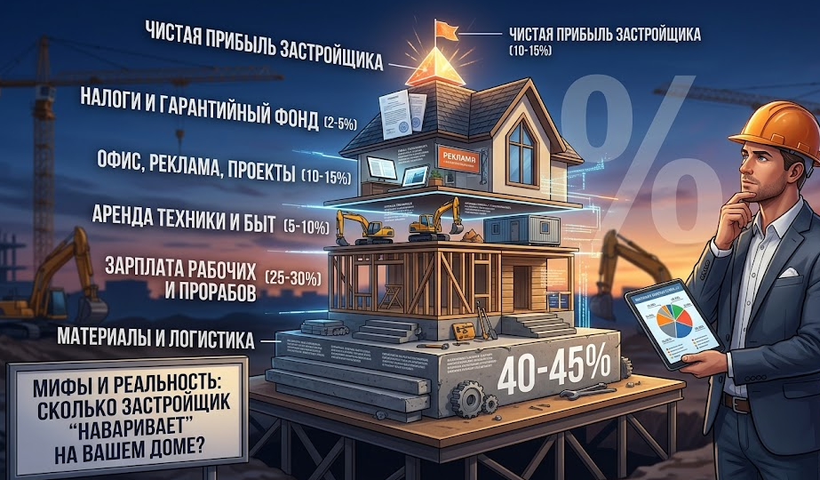 Считаем чужие деньги: сколько на самом деле «наваривает» застройщик на вашем доме и почему смета вызывает шок 🏠💰