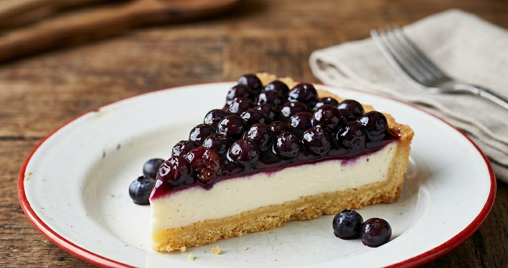 Чернично-кокосовый тарт — безглютеновый, без сахара, но очень нежный