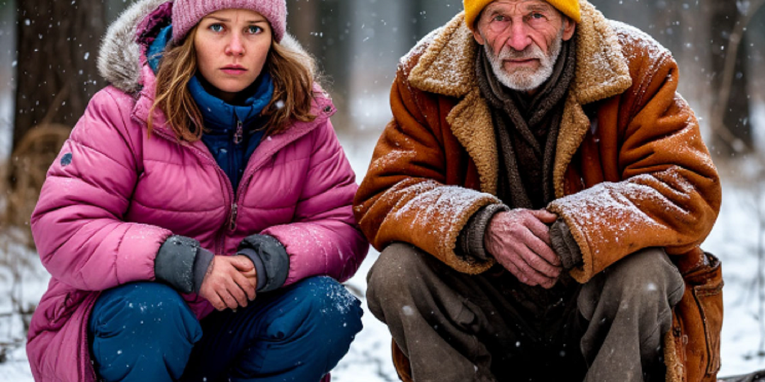 Машина заглохла в лесу, а семья замерзала в лесу. Их спас бомж Потап с криминальным прошлым