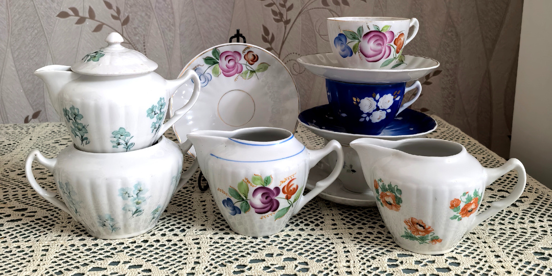 Пополнение коллекции фарфора на Плаховской форме, удачная покупка с Авито